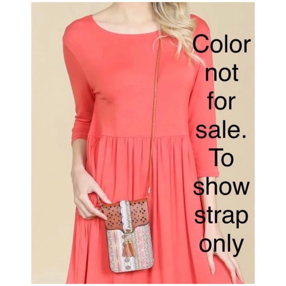 1 LEFT! Aztec Black Blue Crossbody Bag Purse Cellphone Holder - Picture 4 of 7